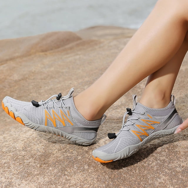 Zapatos de buceo transpirables para mujer y hombre (gris naranja 45) Likrtyny Tenis De Mujer Tenis De Hombre