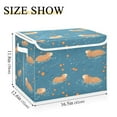 thumbnail image 5 of Yayeee Collapsible Cube Storage Bin with Lid Fabric Closet Decorative Basket with Handles, Capybaras Swimming, 5 of 7