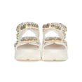 thumbnail image 4 of Women Jeweled Hook and Loop Cutout Ankle Strap Footbed Sneaker Sandal 19012, 4 of 6