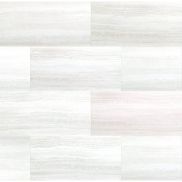 MSI White Ocean 11.81 in. x 23.62 in. Rigid Core Luxury Vinyl Tile Flooring (19.37 sq. ft. / case)