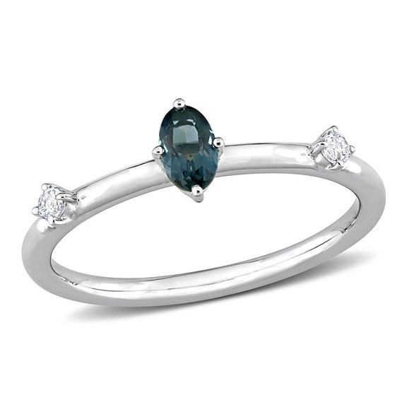 Everly Women's Topaz 10k White Gold Ring