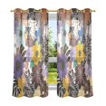 thumbnail image 6 of Yayeee Window Curtains Set of 2 for Living Room Light Filtering 63"x52", Colorful Flowers, 6 of 7