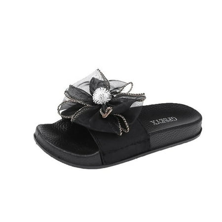 

ociviesr sandals for Women Summer Fashion And Comfortable Thick-Soled Cute Bow-Knot Platform Slippers Pu