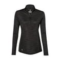 thumbnail image 2 of Adidas - Women's Lightweight Mélange Quarter-Zip Pullover - A476 - Black Melange, 2 of 3