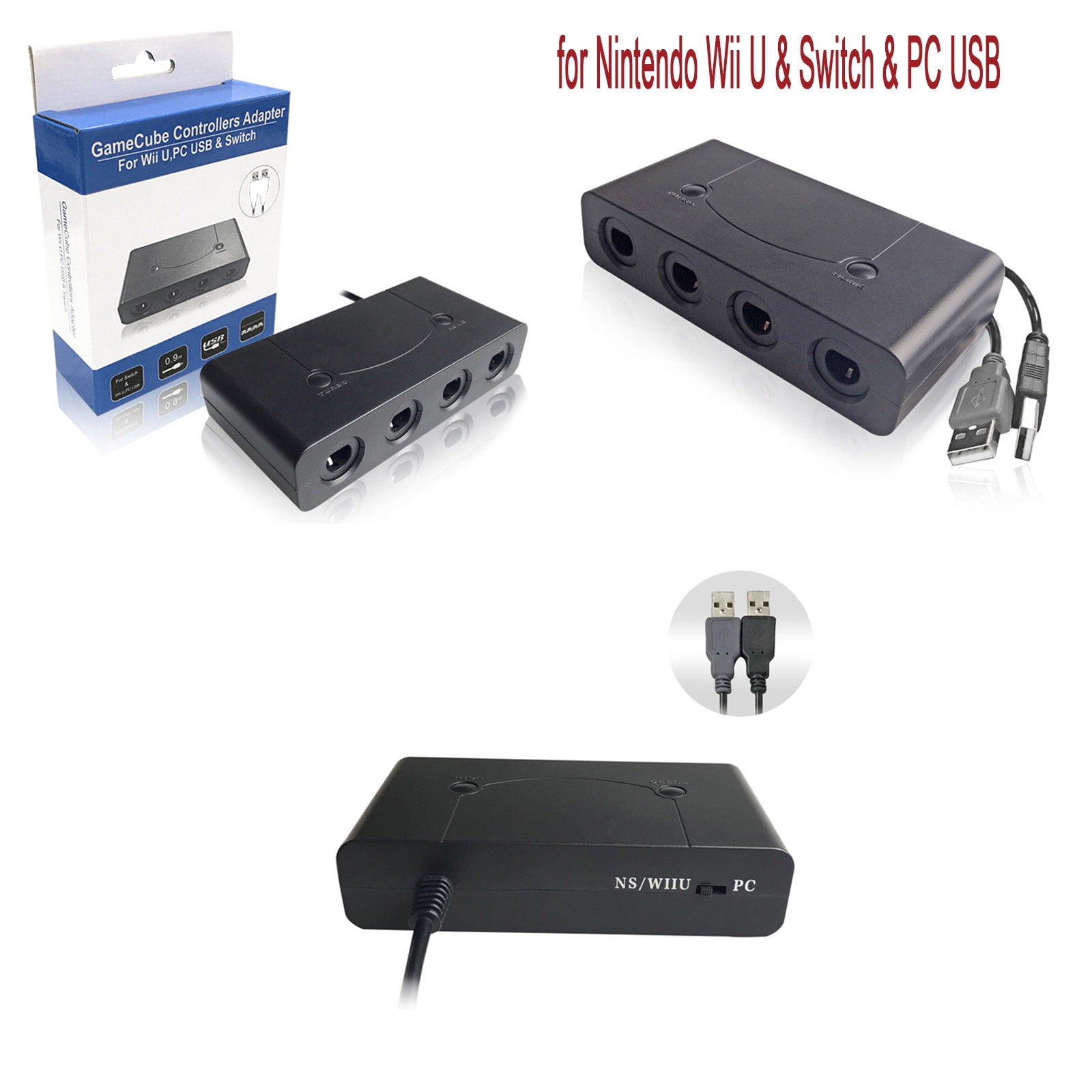 4 Port Gamecube Ngc Controller Adapter For Nintend Wii U Switch Pc Walmart Canada