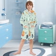 thumbnail image 5 of FORMRS Niños Bathrobe Unisex Hooded Robe Soft Plush Pajamas Sleepwear, Size 2-3T, Space Patterns, 5 of 7