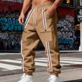 thumbnail image 6 of Men's Fleece Sweatpants Casual Loose Fit Joggers Elastic Waist Heavyweight Tapered Cargo Pants with Pockets, 6 of 9