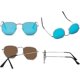 thumbnail image 2 of A pair of Silver frame ice blue hip-hop hexagonal polarized sunglasses for men and women geometric square small retro sun glasses, 2 of 2