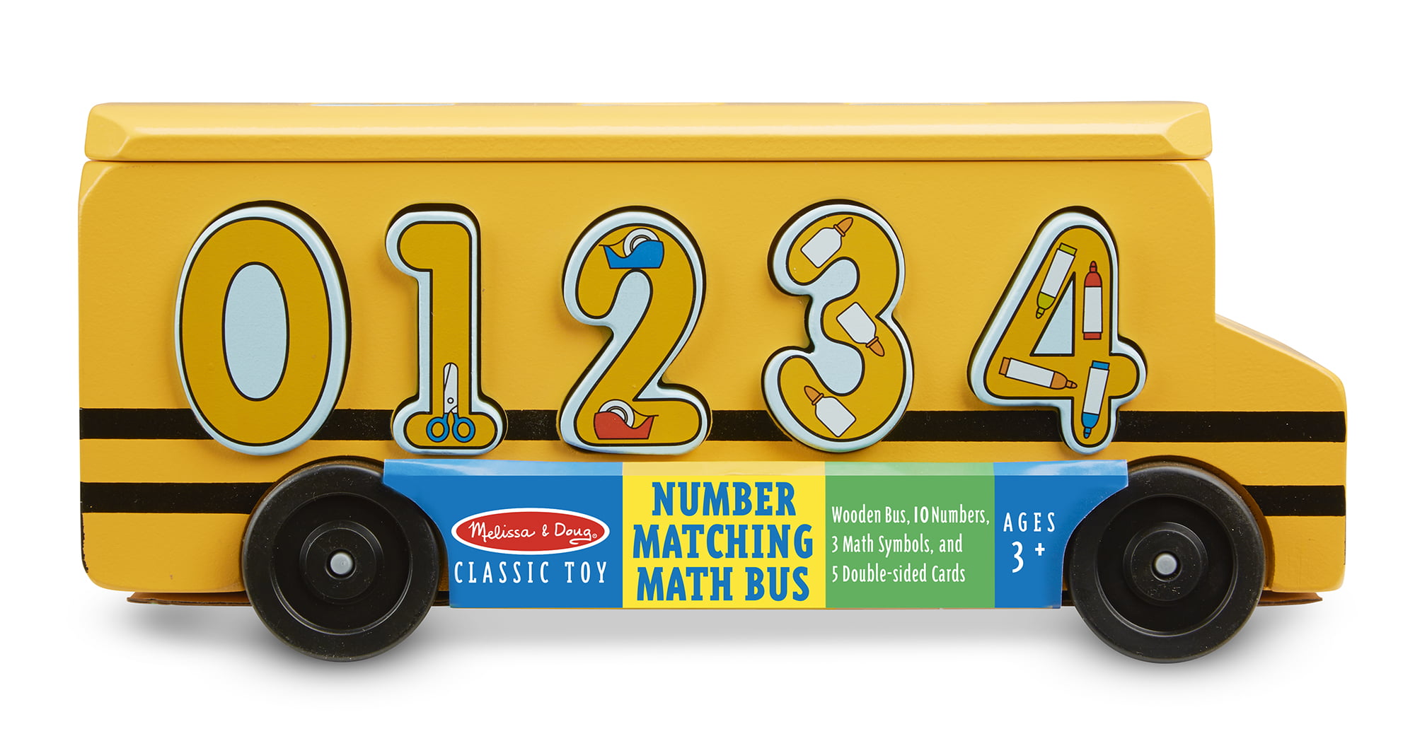 Educational Toy With 10 Numbers 3 for sale online Melissa & Doug Number Matching Math Bus 