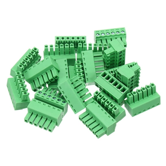 20PCS 6-Pin PCB Mount Screw Terminal Block Connectors 3.81mm/0.15inch Pitch