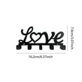 thumbnail image 3 of Love Pattern Metal Wall Mount Hooks, 5 Hooks Decorative Key Stand, Storage Organizer for Entryway, Bedroom, Office Daily Home Organization Decoration, 3 of 6