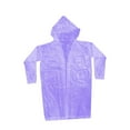 thumbnail image 2 of Poncho Rain impermeable para adultos manga larga Poncho de lluvia 3d para parques temáticos de Rainy Days violeta, 2 of 8