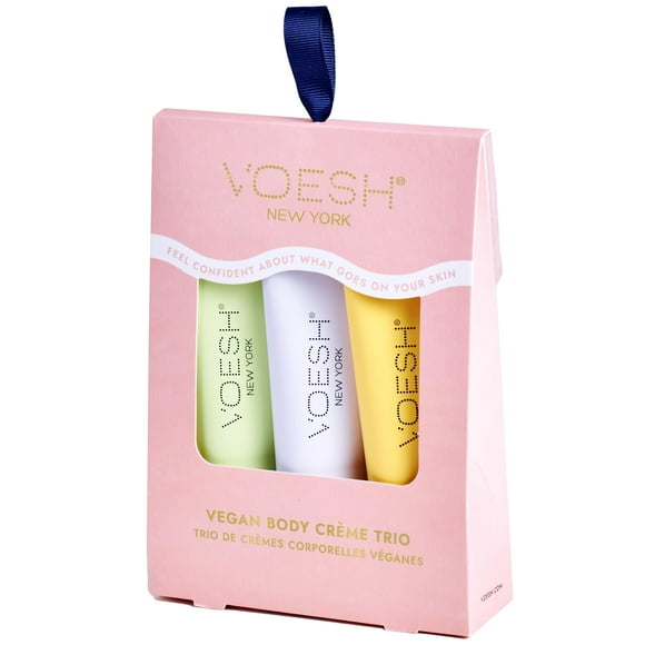 VOESH Vegan Body Creme Trio - Set de regalo hidratante para el cuidado de la piel Aceite de aguacate Aceite de oliva virgen orgánico y extractos naturales (té verde lavanda mandarina)