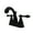 Matte Black, variant on Fauceture FSY5619ACL American Classic 4 in. Centerset Bathroom Faucet with Plastic Pop-Up, Polished Nickel
