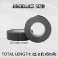 thumbnail image 4 of 6 Pcs Professional Grade Electrical Tape,Black Insulating Tape,Waterproof Tape,Heat-Resistant-Flame Retardant-Strong Adhesive,for Wire Repair,Wire Wrapping,Automotive,Indoor Outdoor Use,3/4in x 33ft, 4 of 7