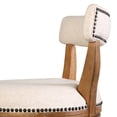 thumbnail image 5 of Pasha 31in. Bar-Height Wood Bar Stool- Pecan Finish with Linen Fabric Seat, 5 of 7