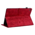 thumbnail image 5 of Case for Samsung Galaxy Tab A9 8.7" 2023 SM-X110 / SM-X115, Flower Pattern PU Leather Multi-Angle Viewing Stand Shockproof Flip Case with Card Slot, Magnetic Clasp, Pencil Slot, Red, 5 of 11