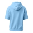 thumbnail image 6 of Short Sleeve Hoodies for Men Loungewear Loose Fit Mens Pocket T Shirts with Pocket Light Blue L, 6 of 8