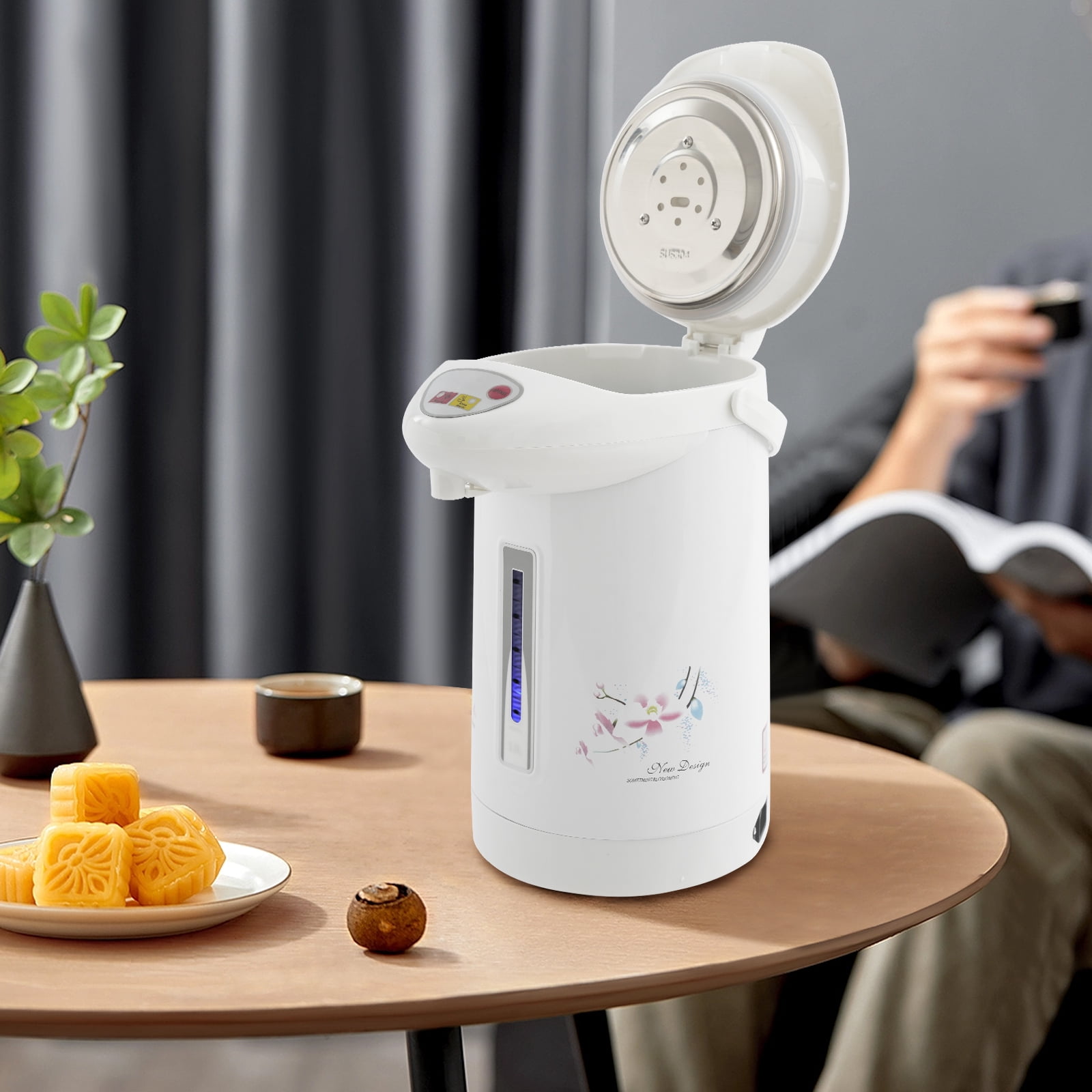 Modern Column Countertop Portable Hot Water Dispenser White for Restaurants, Living Rooms, Dining Rooms