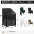 thumbnail image 2 of Fangsheng Outdoor Chair Covers-Waterproof Garden Patio Chair Covers Dust Proof, Rainproof and Snow Proof High Back Patio Stacking Chair Covers 47×30×26×33 in Outdoor Furniture Cover, 2 of 6