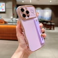 thumbnail image 3 of Suitable for Apple Series, Large Window Electroplated Wave Double Heart Mobile Phone Case + Bracket., 3 of 4