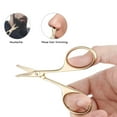 thumbnail image 3 of LIVINGO Nose Hair Scissors for Men Safety Curved Rounded Tip Stainless Steel, 3.75 inches Gold, 3 of 7