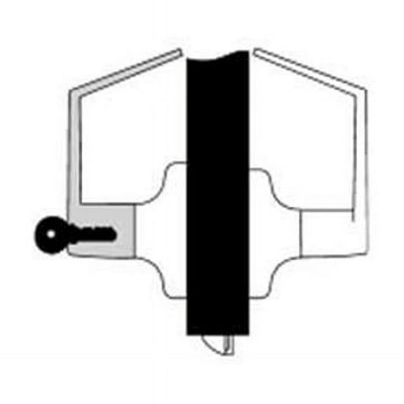 Yale AU5308LN626LC Commercial Classroom Augusta Lever Grade 2 Cylindrical Lock Less Cylinder, Satin Chrome