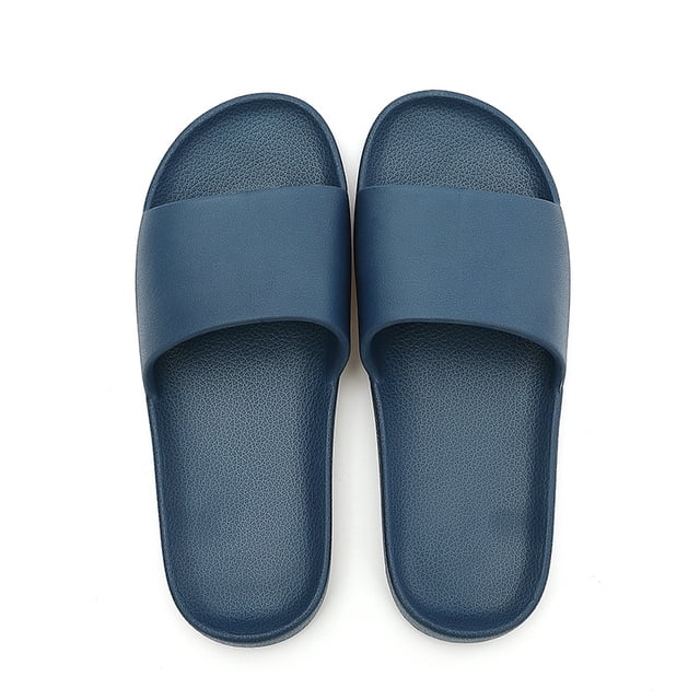 WDZKN Zapatillas de casa concisas para hombre y mujer, chanclas planas de EVA ligeras para interiores y baño, toboganes para parejas, H2036G