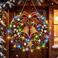 thumbnail image 4 of Christmas DIY Pearl Art Kit with LED String Lights, 9.84-Inch Acrylic Hanging Ornament Craft Set with Pearl Beads, Gems, Applicator Tools and Chain for Holiday Decorating, 4 of 4