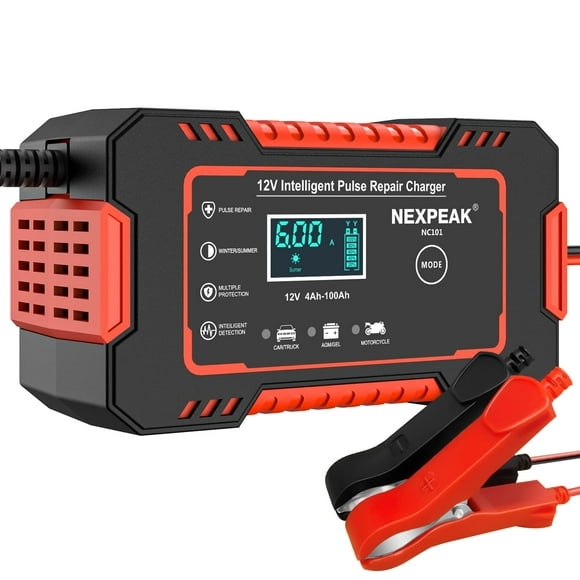 Car battery charger, 12V 6A smart battery charger, desulfator for car battery maintenance