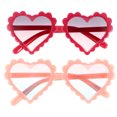 thumbnail image 1 of 2Pcs en Forme de Coeur Lunettes Enfants Lunettes à la Mode Partie Accessoires de Photo de Lunettes, 1 of 7