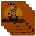 thumbnail image 1 of Ring-Tailed Lemur on Log Low Profile Novelty Cork Coaster Set, 1 of 3