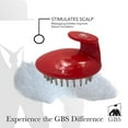 thumbnail image 2 of G B S 3.7" Oval Scalp Massager Shampoo Soft Silicone Bristles Hair Brush, Red and Black, 2 Piece, 2 of 5