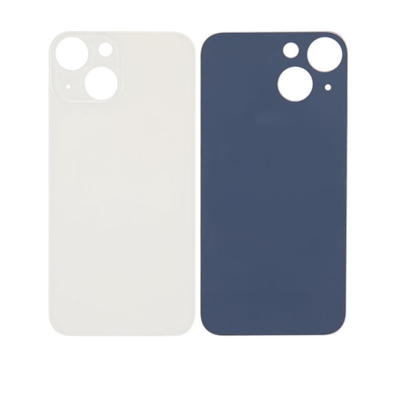 Replacement Back Glass With 3M Adhesive Compatible For iPhone 13 Mini (No Logo / Large Camera Hole) (Starlight)