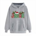 thumbnail image 6 of Craaazy Womens Hoodies Christmas Print Long Sleeve Womens Shirts Xmas Womens Tops with Pockets Gifts for Women, 6 of 6