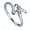 Aries-Silver, variant on Women's Stainless Steel Round Cubic Zirconia Simple 12 Constellations Adjustable Wrap Open Ring Silver Pisces