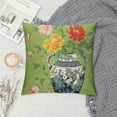 thumbnail image 2 of Nawypu  Throw Pillow Cover Home Decorative Square Chinoiserie Blue and White Porcelain Vase Flower Colorful Vase Cushion Covers  Home Decor Flower Pillow Cover, 2 of 5