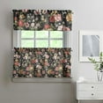 thumbnail image 2 of Pioneer Kitchen Curtains and Valance Set 24 Inch Tier Floral Collection Curtains Small Drapes for Cafe Living Room Bathroom Farmhouse 3 Pieces Set Rod Pocket, 2 of 6