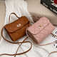 thumbnail image 4 of Bolso cuadrado pequeño con rayas rombal, bolso de mano para mujer, bolso pequeño portátil coreano, bolso de moda, 4 of 6