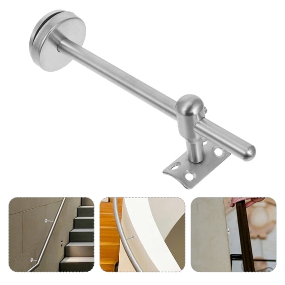 GOOHOCHY Adjustable Stainless Steel Handrail Bracket for Wall Mount, Stair Railing Holder, Staircase Hardware, Ideal for Home and Shopping Mall