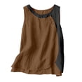 thumbnail image 2 of JIANLAI Women's Loose Tank Top Asymmetric Button Decor Sleeveless Casual Blouse for Summer Beach Vacation Fashion Colorblock Tops, 2 of 6