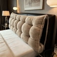 thumbnail image 4 of Headboard Backrest Pillow Long Wedge for Daybed Couch Support - Soft Chenille Reading Bolster Pillow for Bed, Sofa, Floor, and Travel Comfort, 4 of 5