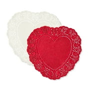 Valentine's Day Red & White Heart Paper Doilies, 6", 40 Count, by Way To Celebrate