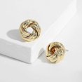 thumbnail image 4 of Fashion Metal Knot Twist Stud Earrings Statement Female Party Jewelry Xmas Gift, 4 of 5