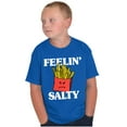 thumbnail image 5 of Funny Feelin Salty Fries Food Pun Crewneck T Shirts Boy Girl Teen Brisco Brands X, 5 of 6