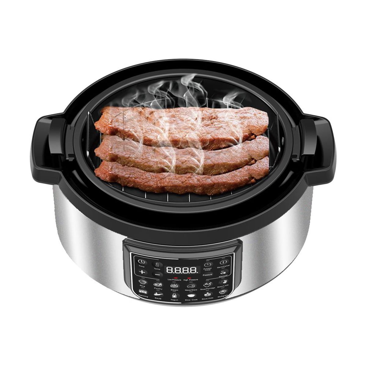 Kepooman 8 Quart Electric Pressure Cooker, Stainless Steel Multi-Function Rice Cooker, Black Kepooman 8 Quart Electric Pressure Cooker, Stainless Steel Multi-Function Rice Cooker, Black