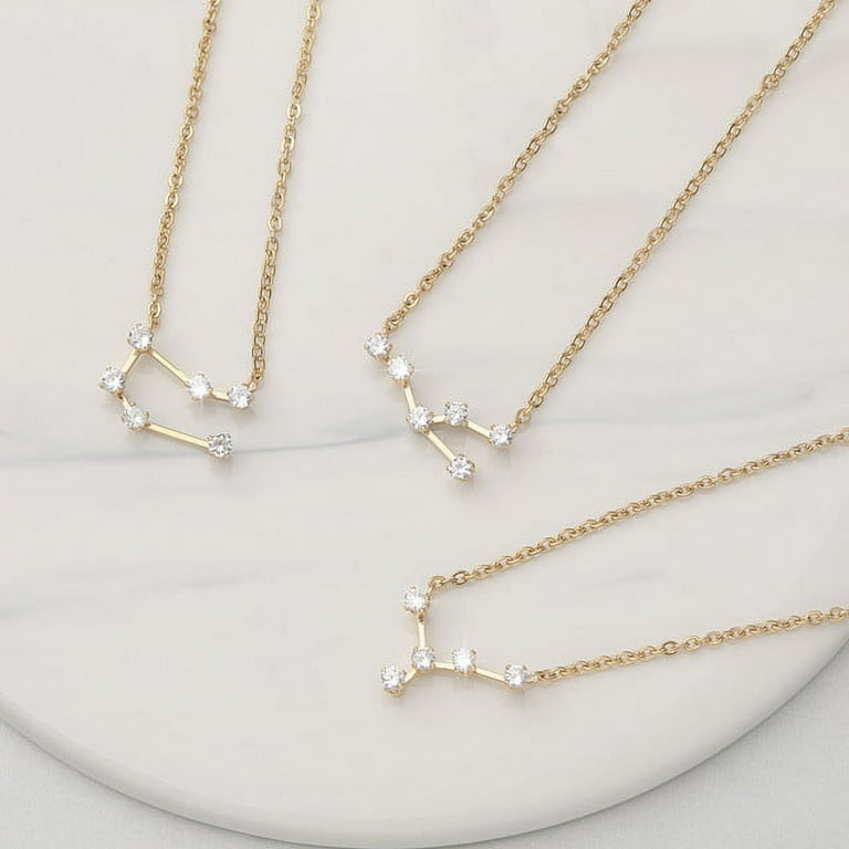 Personalized Zodiac Necklace Cancer Zodiac Leo Necklace