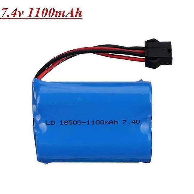 (3.7v * 2) 7.4v 600mah / 1100mah Battery For Udi001 Udi002 Udi902 961 962 2.4g Rc Racing Boat 18500 18350 Battery Sm-4p Plug