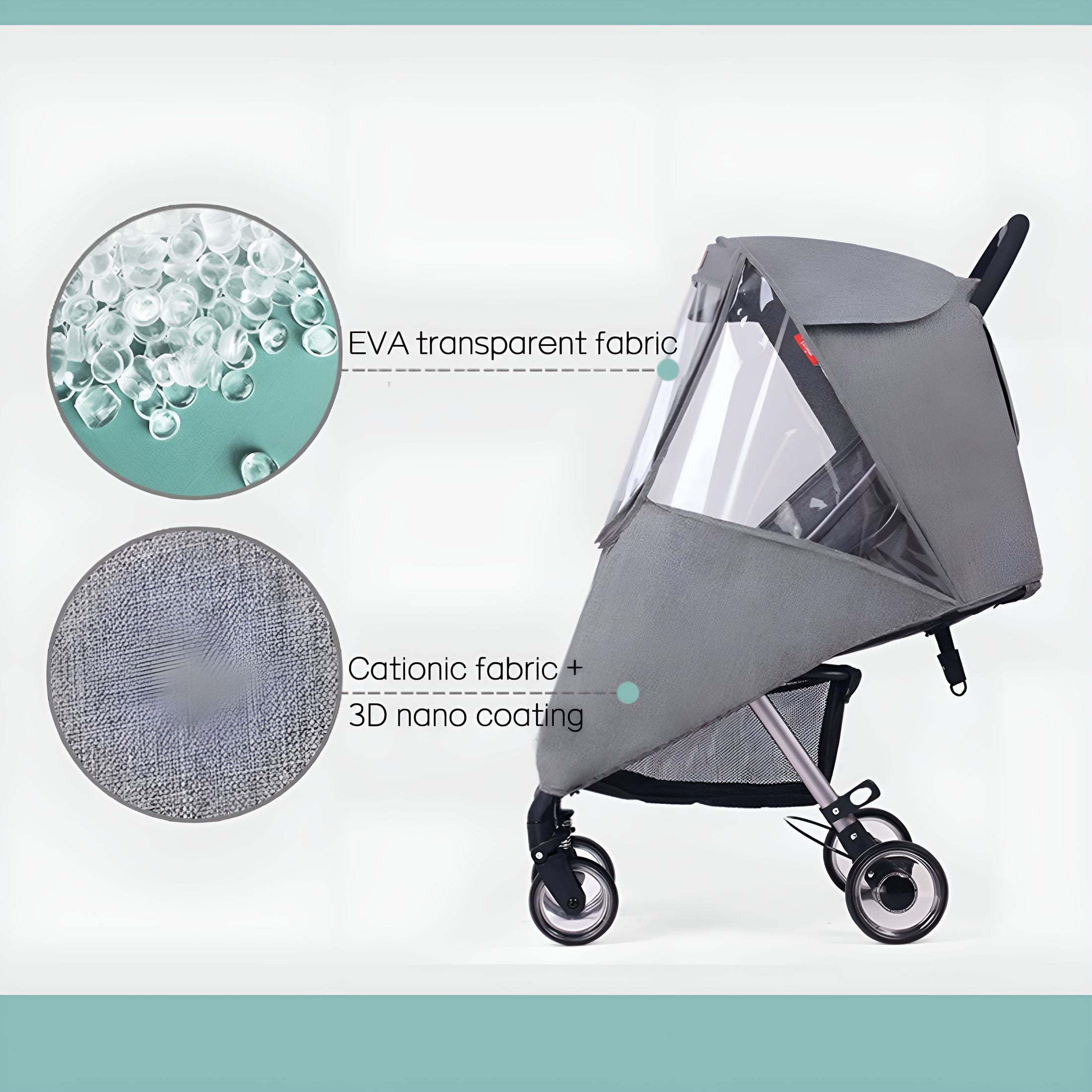 LADYGYM 2026 New Baby Stroller Cold Weather Shield,Winter Universal Windproof Stroller Rain Cover Protection Travel Baby Pram Rain Cover Pushchairs Accessories Dust Snow Protection Weather Shield