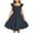 Navy, variant on Jamsmile Toddler Girls Dress Summer Smocked Sleeveless Solid color Dresses casual kids Girls holiday beach Sundress